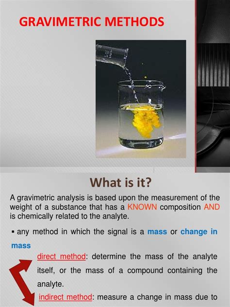 gravimetric method used for